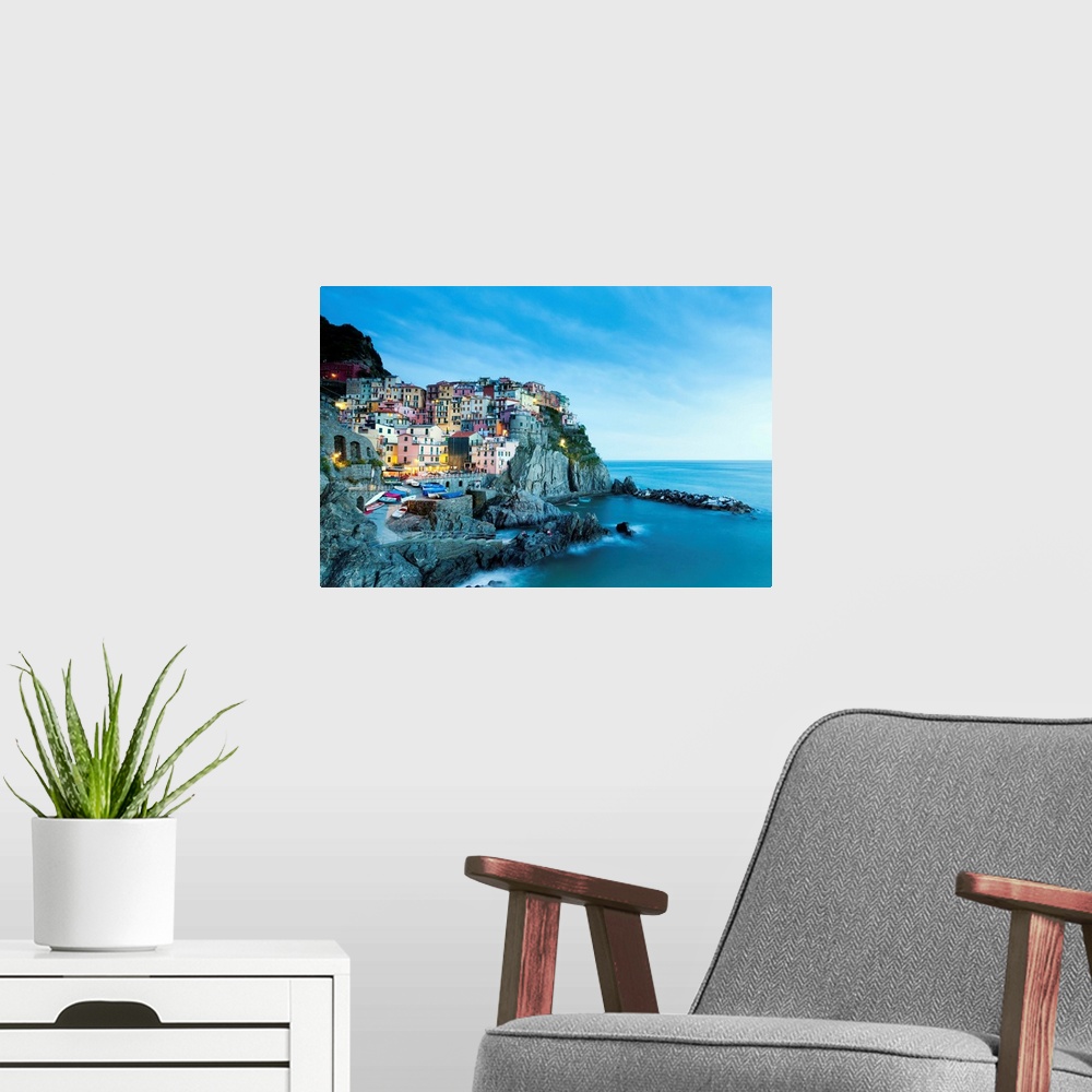 A modern room featuring Italy, Liguria, La Spezia district, Riviera di Levante, Cinque Terre, Parco Nazionale delle Cinqu...