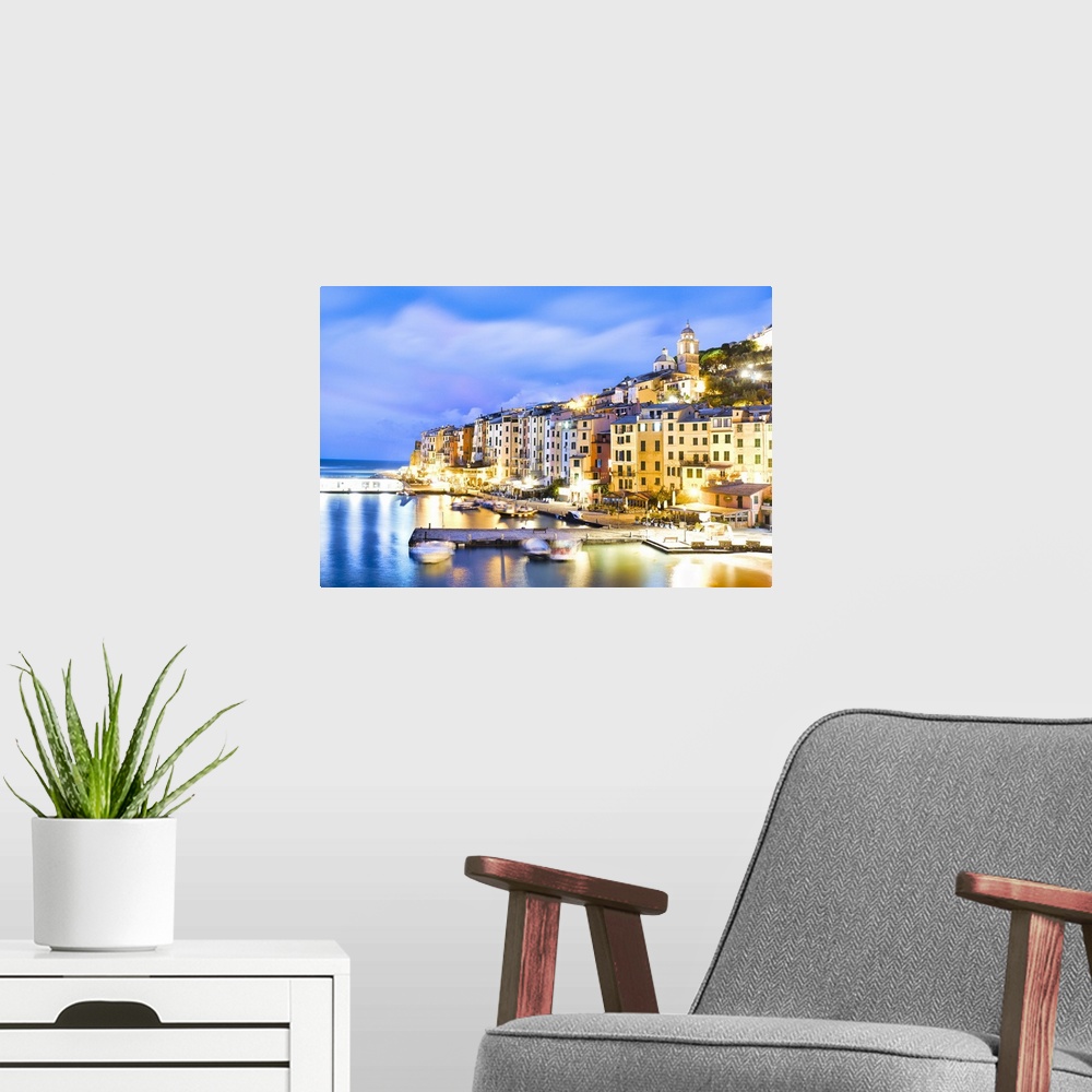 A modern room featuring Italy, Liguria, La Spezia district, Riviera di Levante, Portovenere, Mediterranean sea, Ligurian ...
