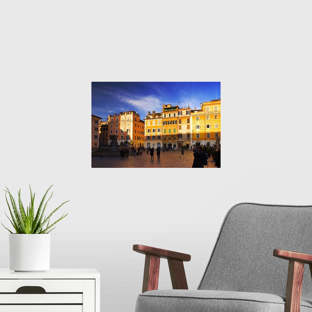 A modern room featuring Italy, Rome, Trastevere, Piazza Santa Maria in Trastevere