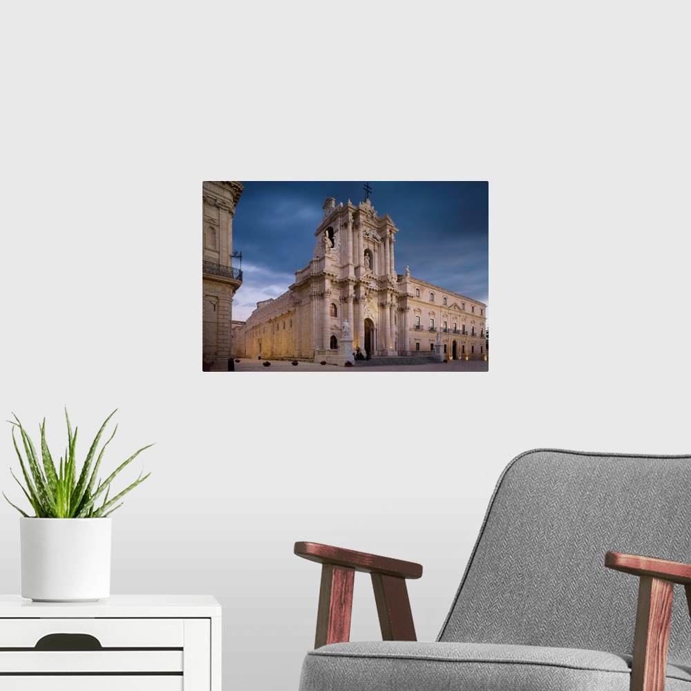 A modern room featuring Italy, Sicily, Siracusa, Ortigia, Mediterranean area, Siracusa district, Architecture, Cathedral