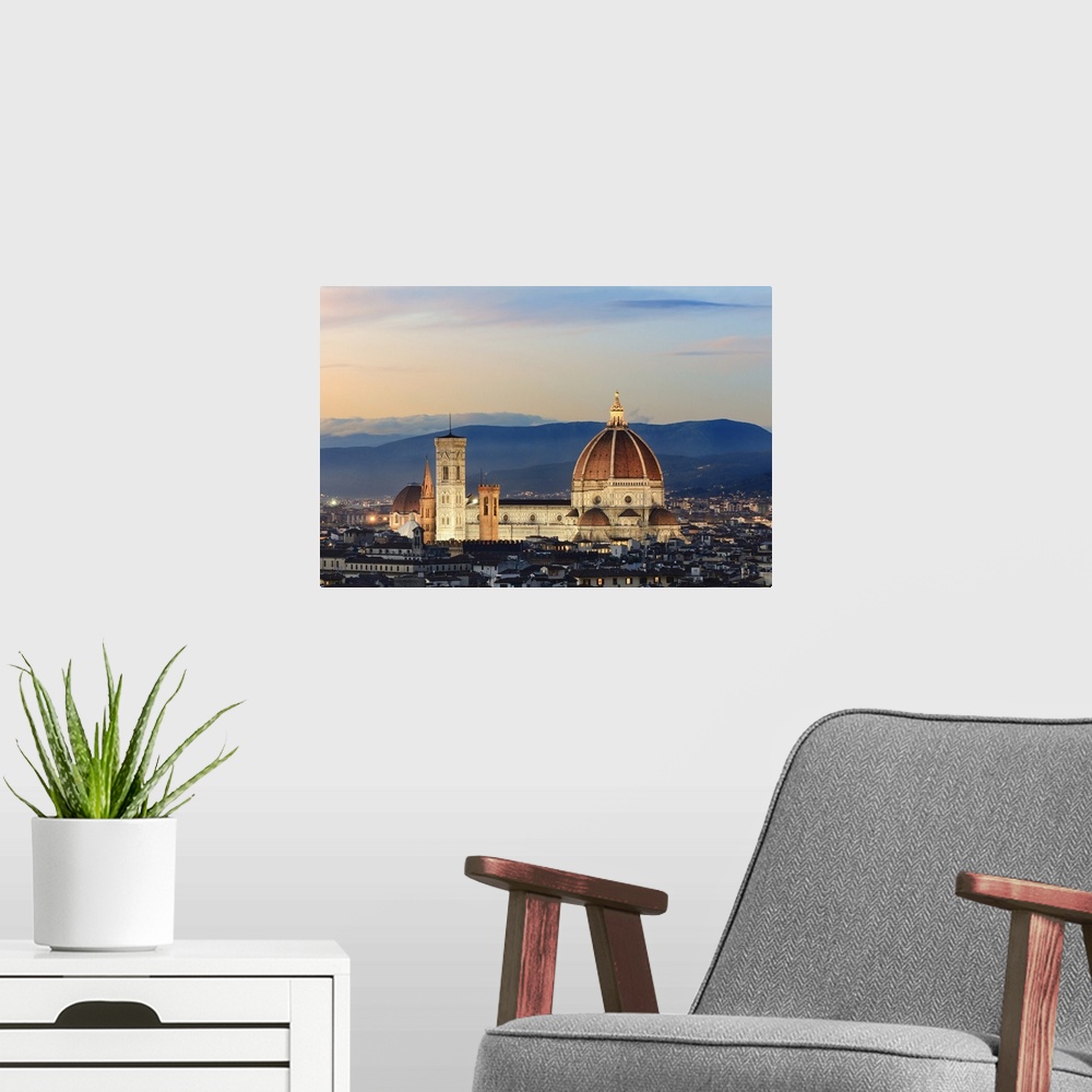 A modern room featuring Italy, Tuscany, Florence, Duomo Santa Maria del Fiore, Duomo Santa Maria del Fiore with Giotto be...