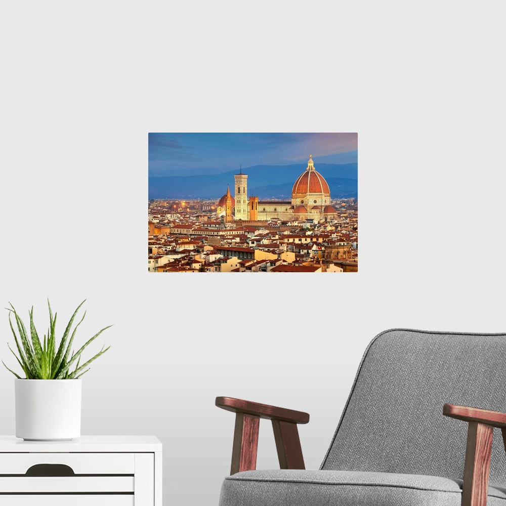A modern room featuring Italy, Tuscany, Firenze district, Florence, Basilica de Santa Maria del Fiore, Florence, Italy.