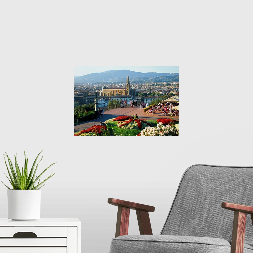 A modern room featuring Italy, Tuscany, Florence, Michelangelo square and Santa Croce church