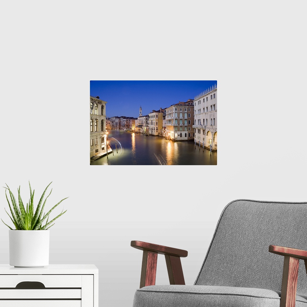 A modern room featuring Italy, Veneto, Venice, Grand Canal, View from Rialto Bridge