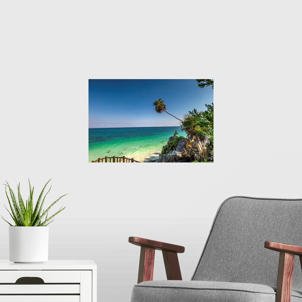 A modern room featuring Mexico, Quintana Roo, Riviera Maya, Tulum, Caribbean sea..