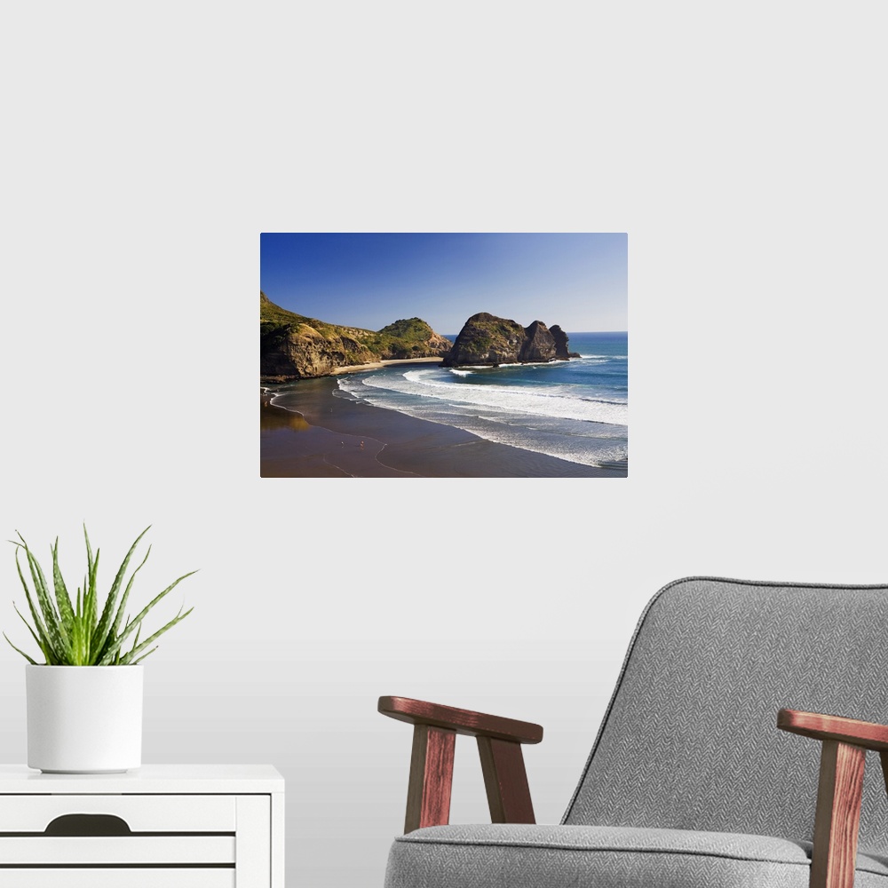 A modern room featuring New Zealand, North Island, Auckland, Piha beach