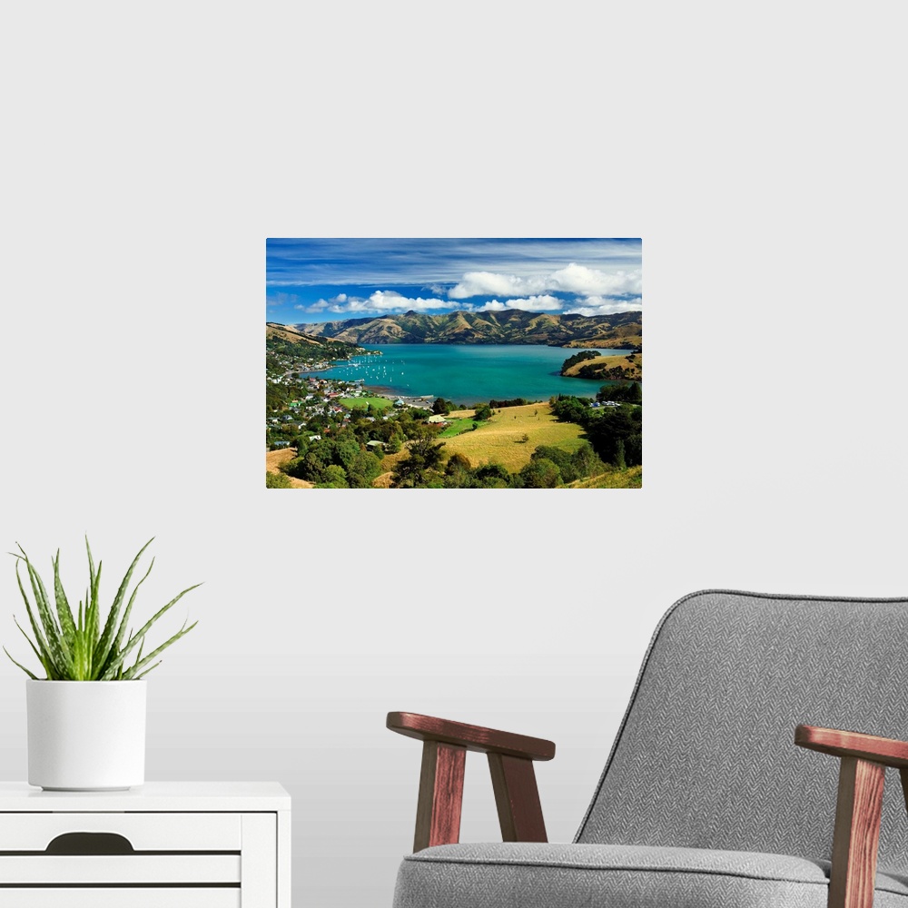 A modern room featuring New Zealand, South Island, Banks Peninsula, Akaroa