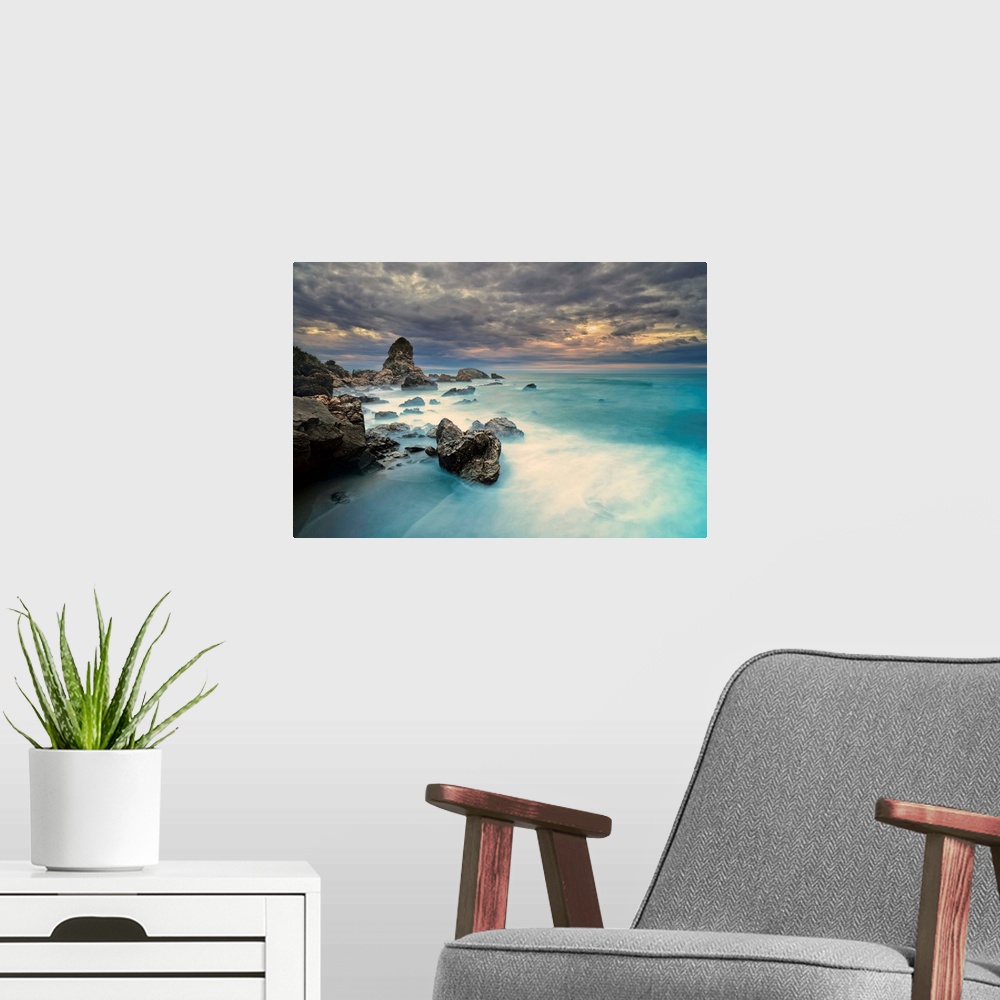 A modern room featuring New Zealand, South Island, West Coast, Rocks along the west coast along the road from Westport to...