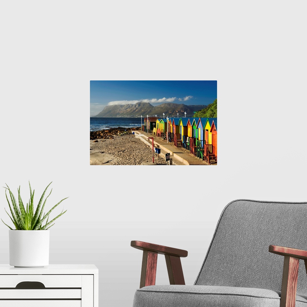 A modern room featuring South Africa, Western Cape, False Bay, St. James beach