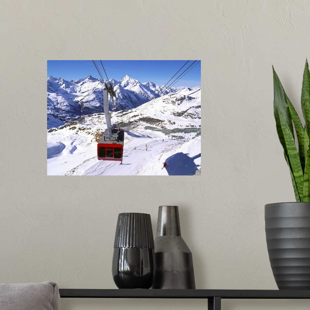 A modern room featuring Switzerland, Valais, Zermatt, Stockhorn mountain cable car