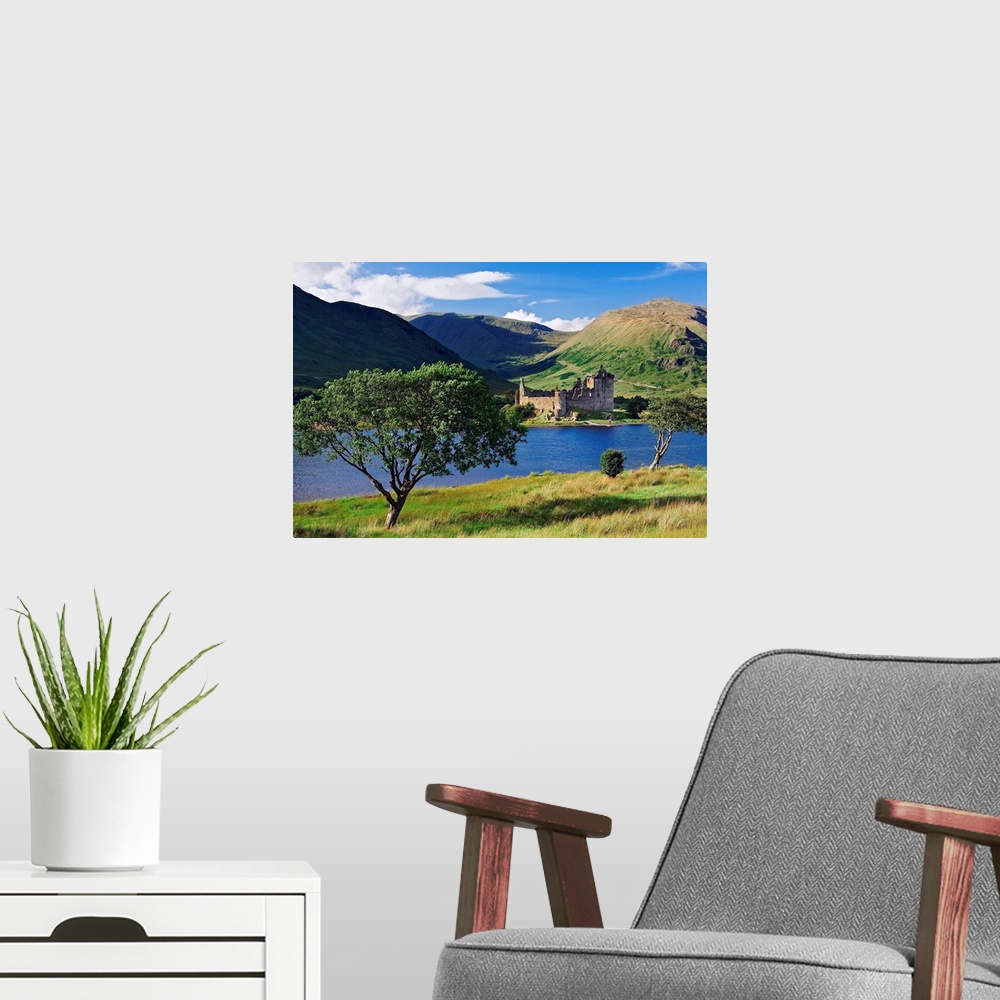 A modern room featuring United Kingdom, UK, Scotland, Highlands, Loch Awe, Kilchurn Castle