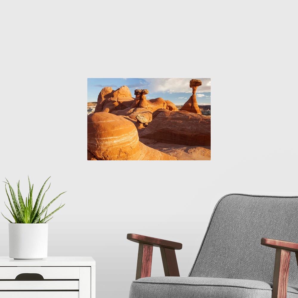 A modern room featuring USA, Utah, The Toadstools, Grand Staircase-Escalante National Monument.