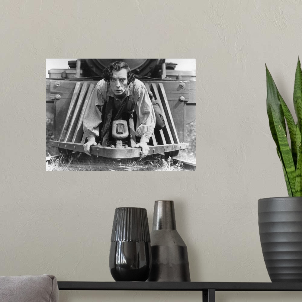 A modern room featuring Buster Keaton in The General - Movie Still