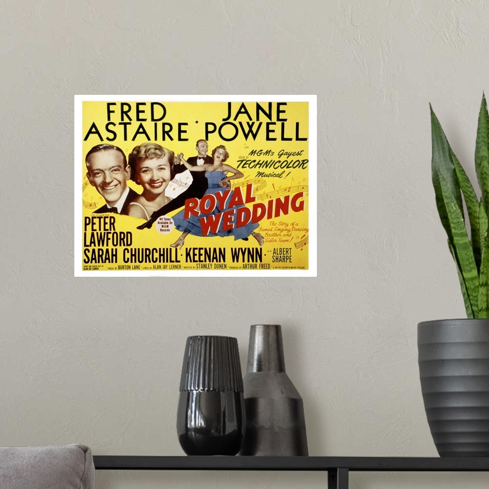 A modern room featuring Royal Wedding - Movie Poster