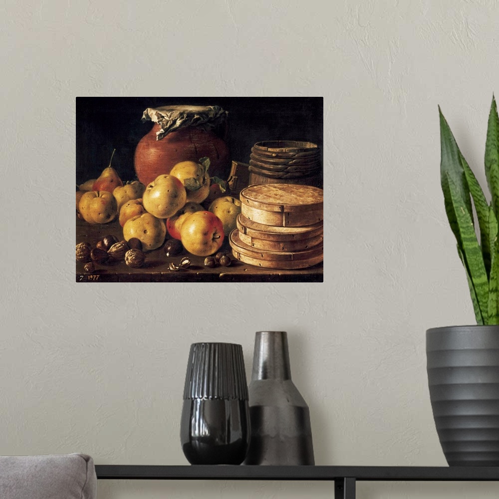 A modern room featuring Still Life with Apples