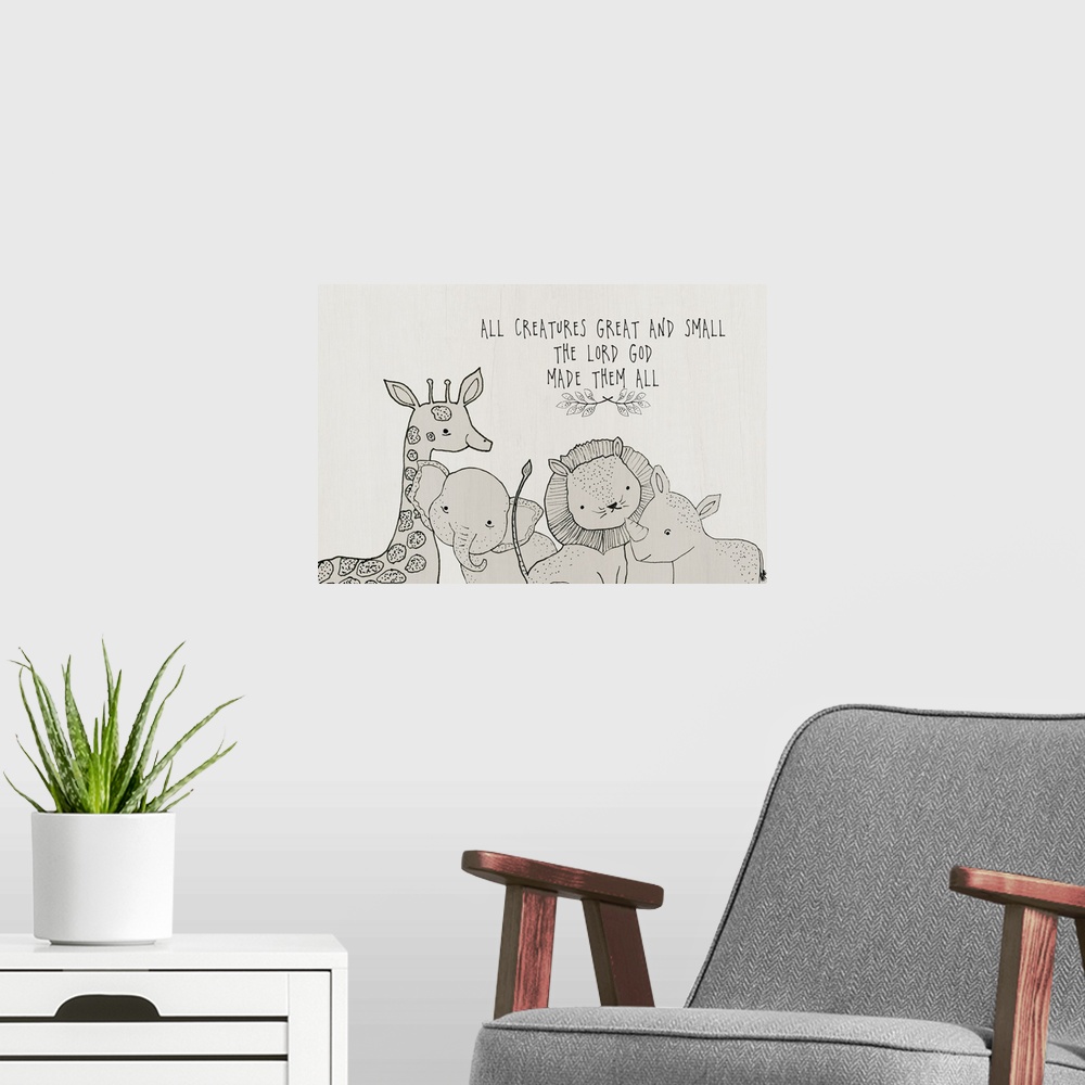 A modern room featuring All Creatures