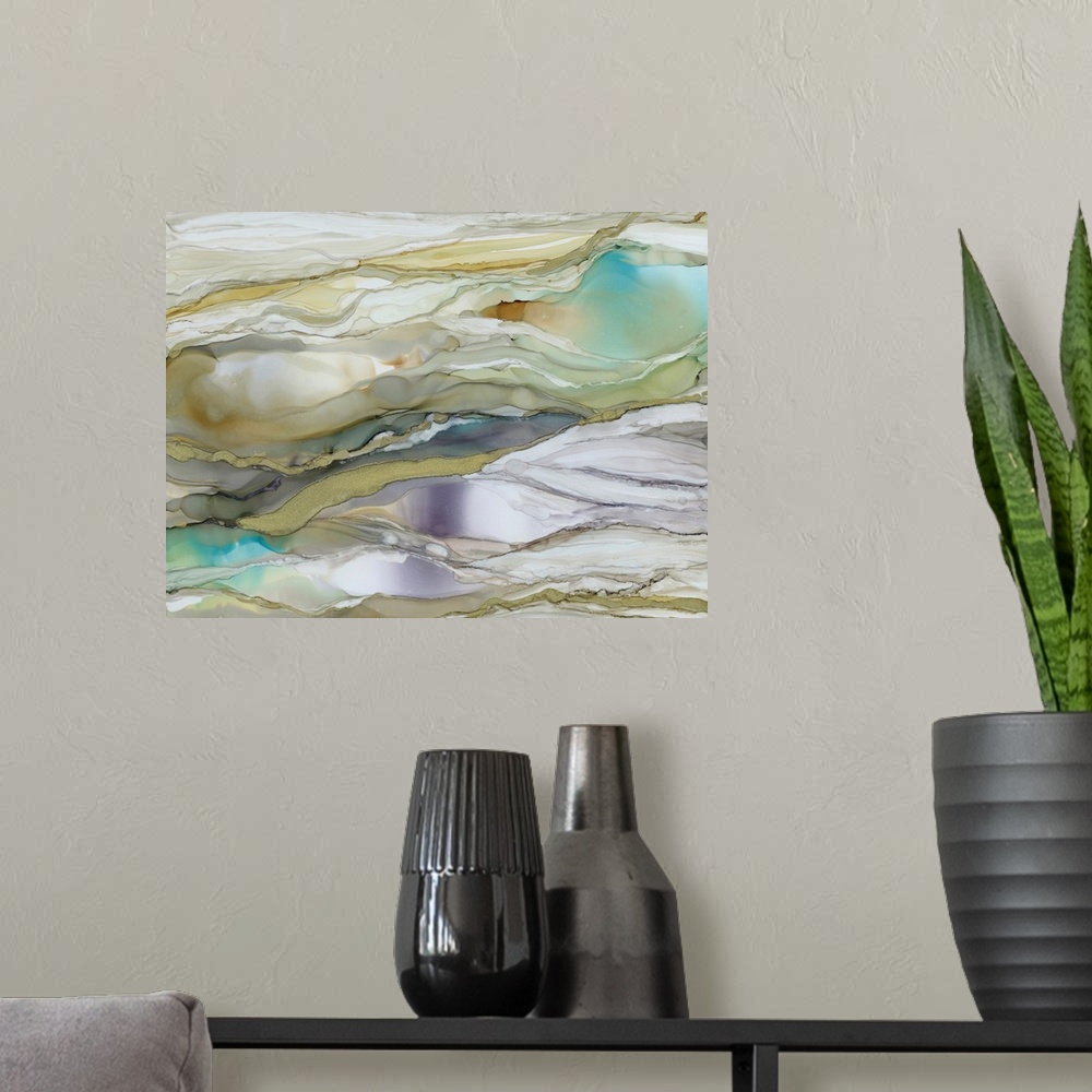 A modern room featuring Marbled Glass III