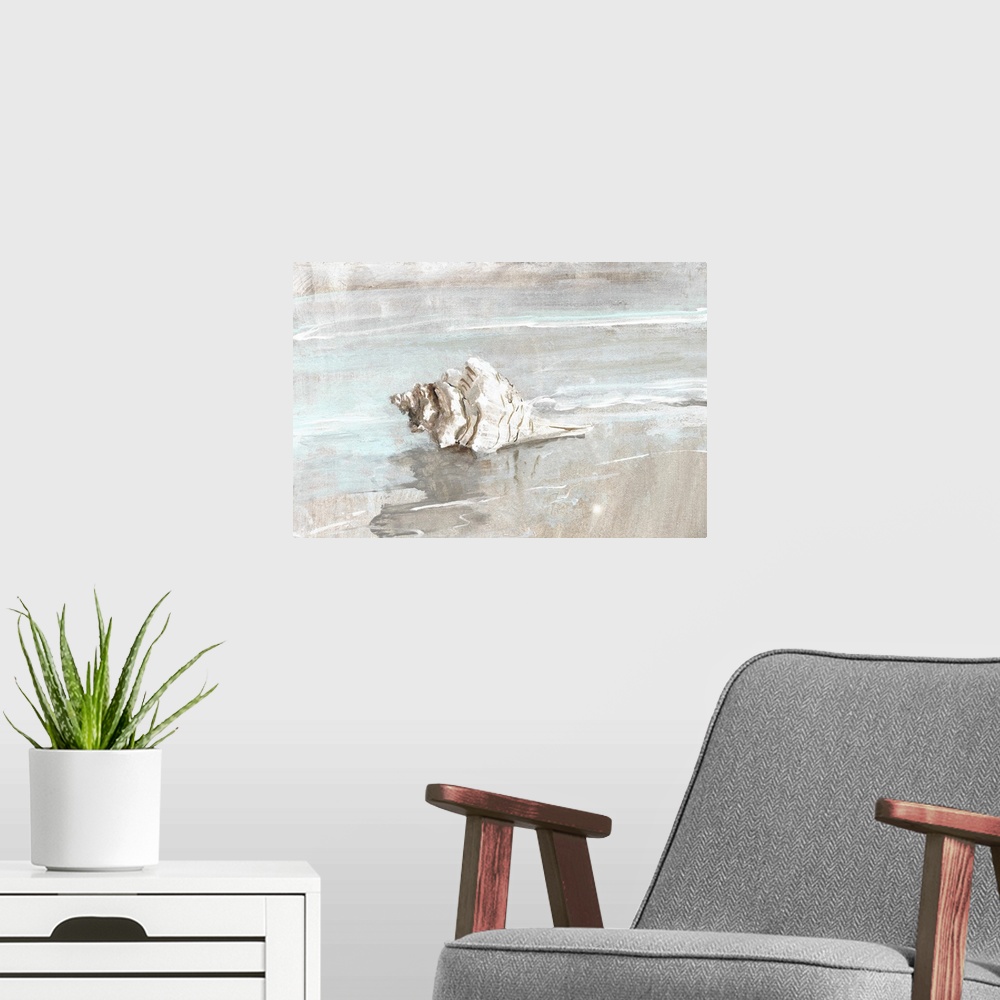 A modern room featuring Washed Ashore I
