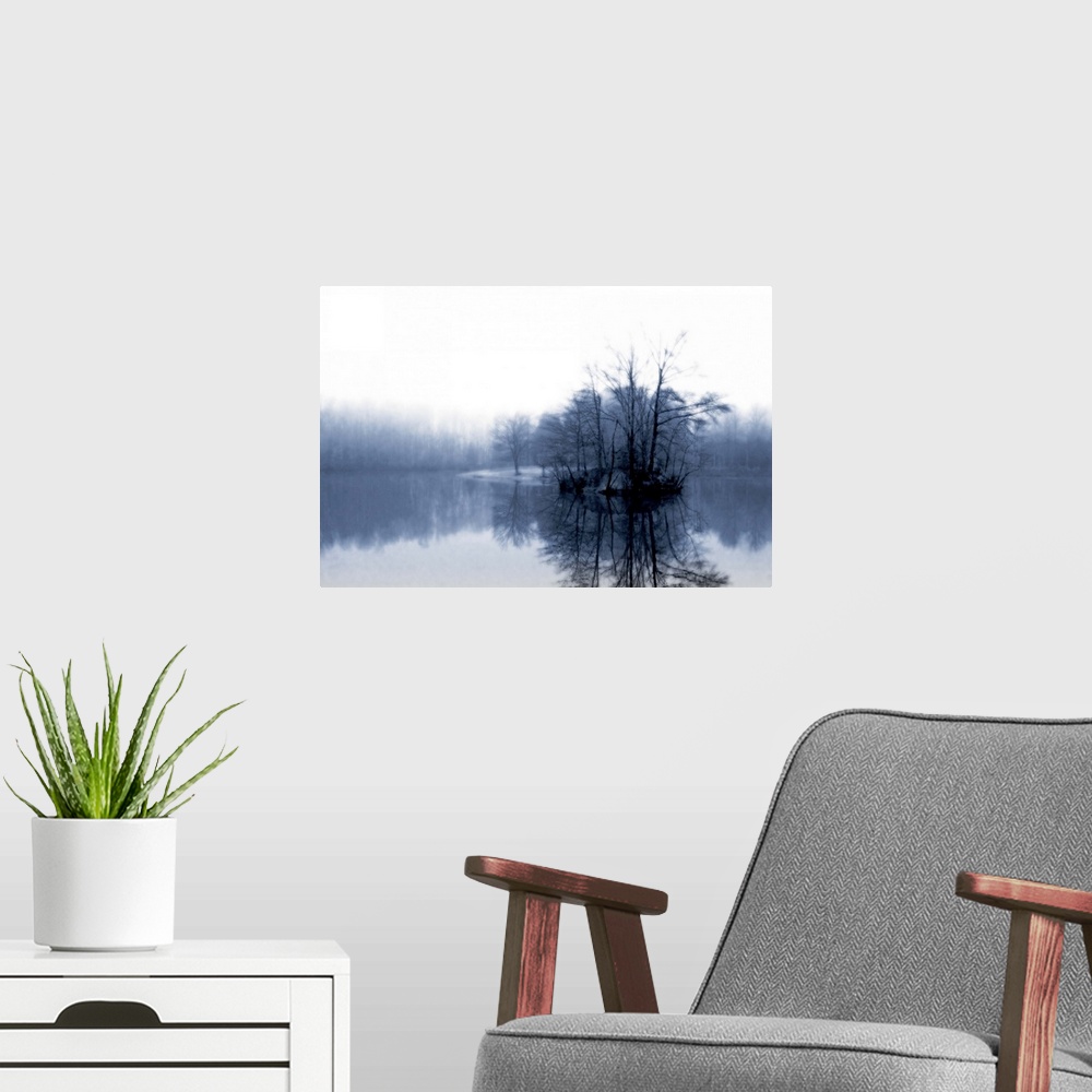 A modern room featuring Fog on the Lake 4