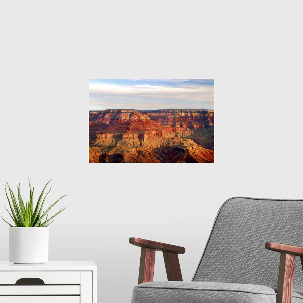 A modern room featuring Grand Canyon Dawn III