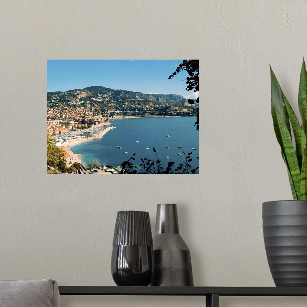 A modern room featuring A charming coastal town of the French Riviera between Nice (France) and Monaco.