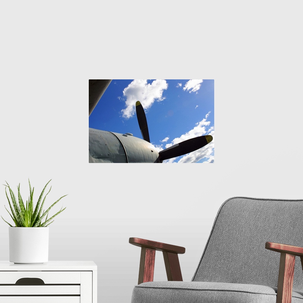 A modern room featuring Aircraft in flight