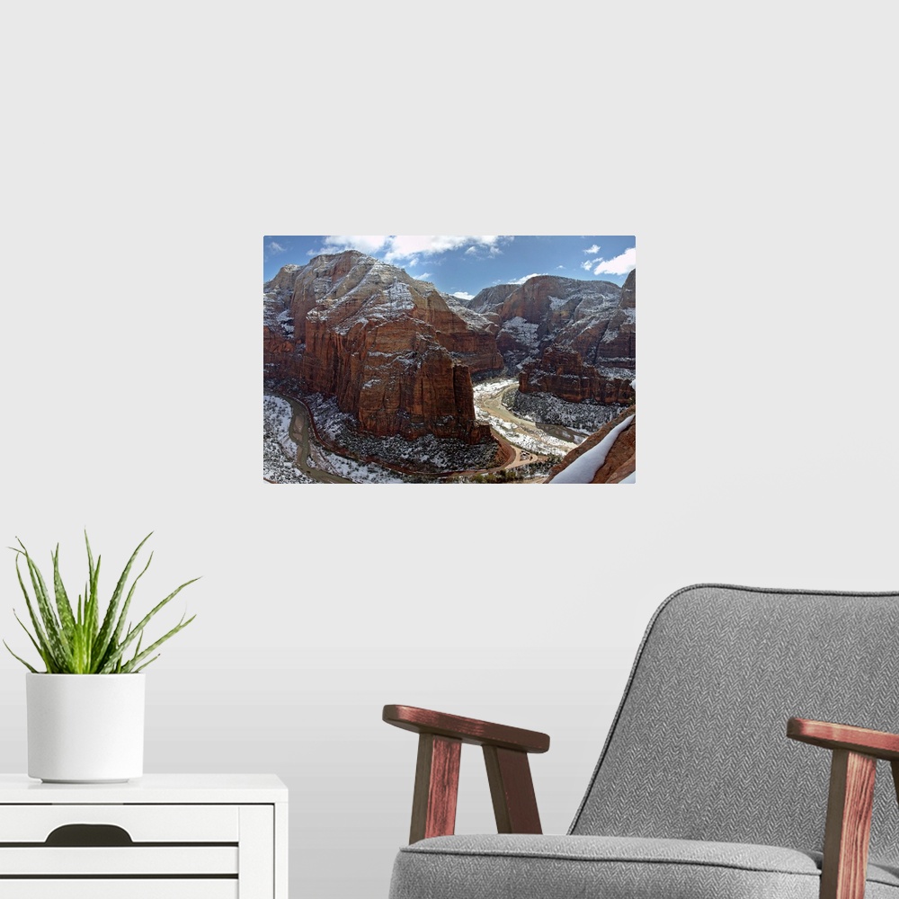 A modern room featuring Angels Landing, Zion National Park in Springdale, Utah.