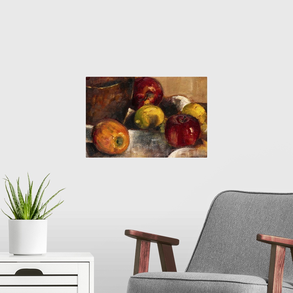 A modern room featuring Apples And Lemons Still Life