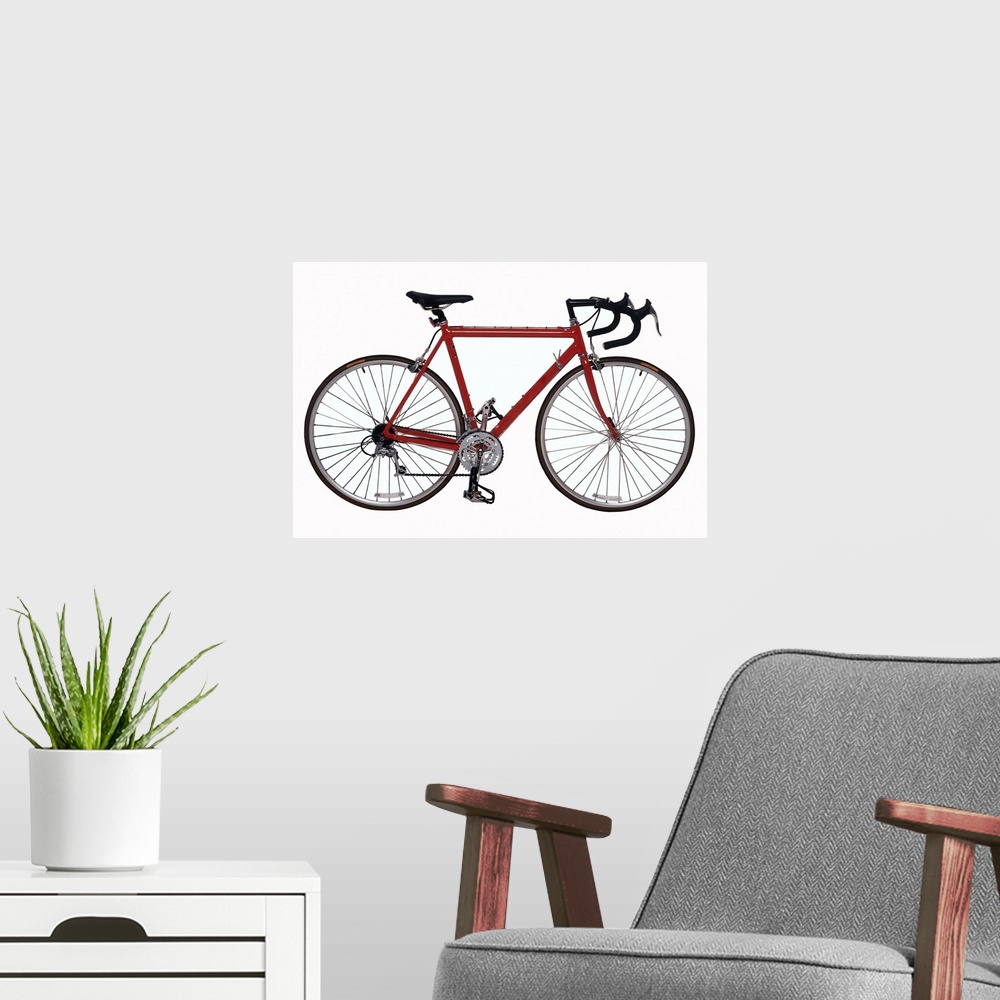 A modern room featuring Bicycle