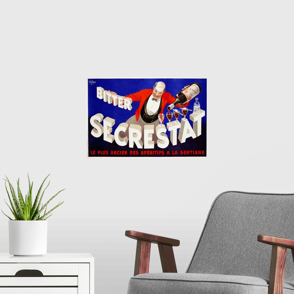 A modern room featuring Bitter Secrestat Poster By Robys