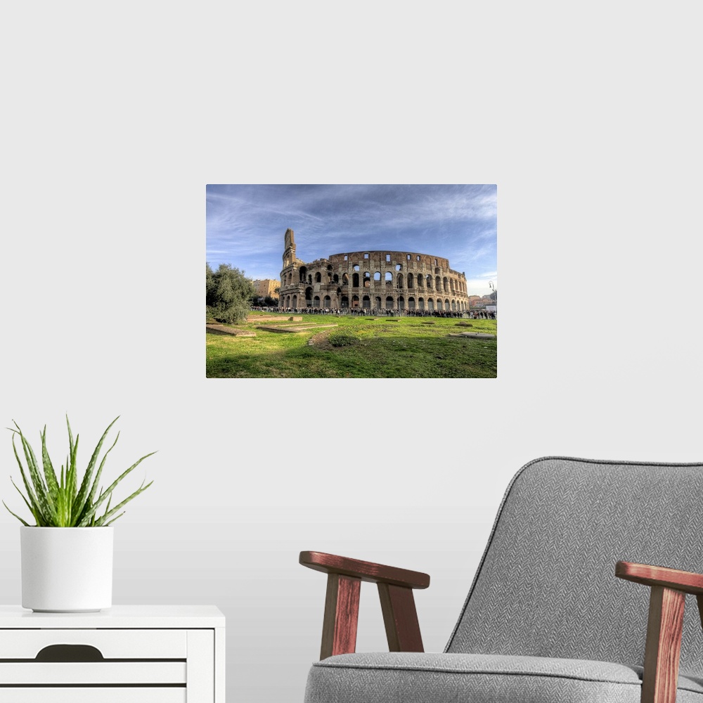A modern room featuring Colosseum, Rome