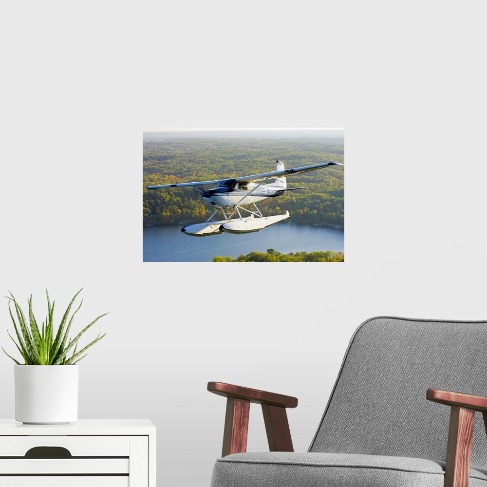 A modern room featuring Floatplane