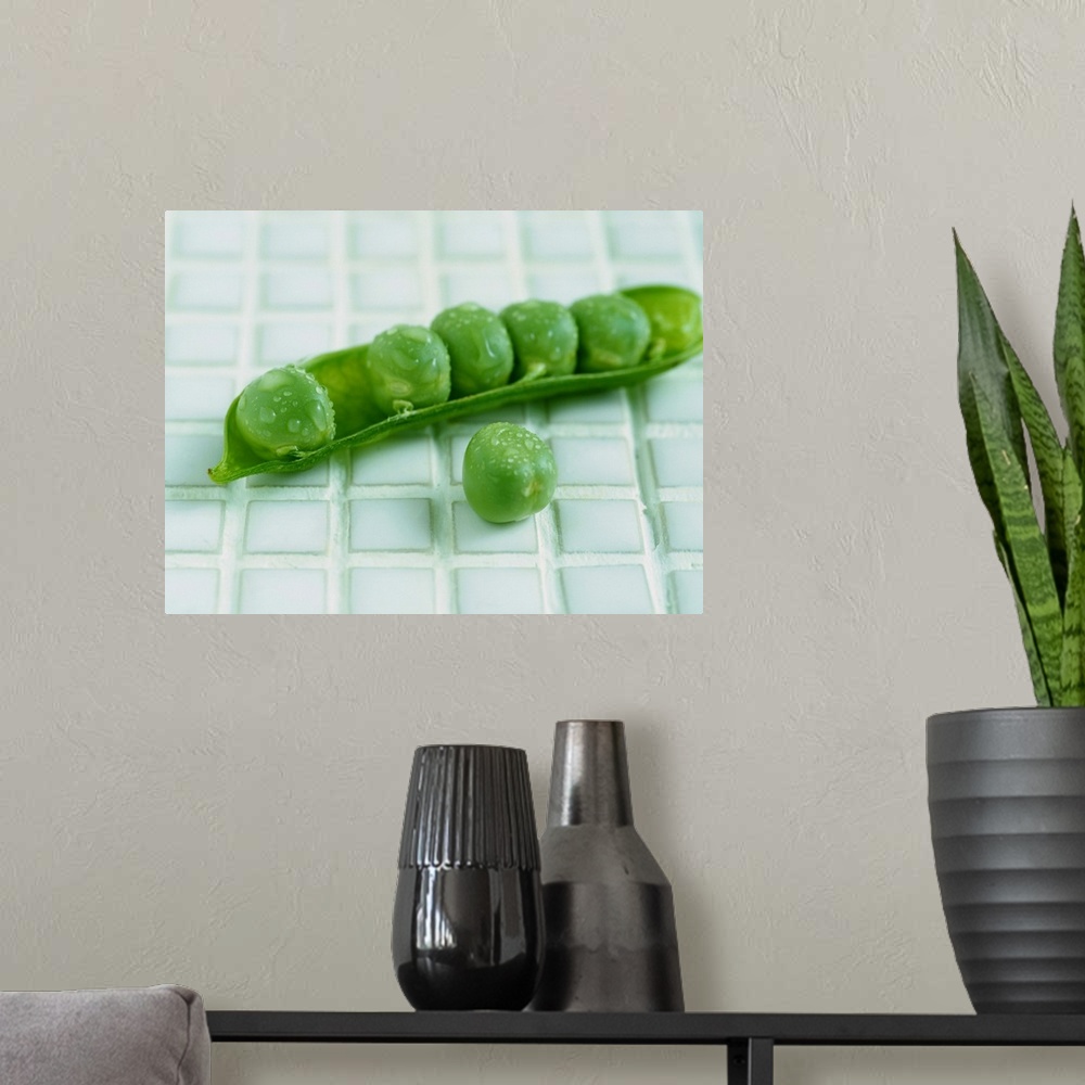 A modern room featuring Green Pea Pod