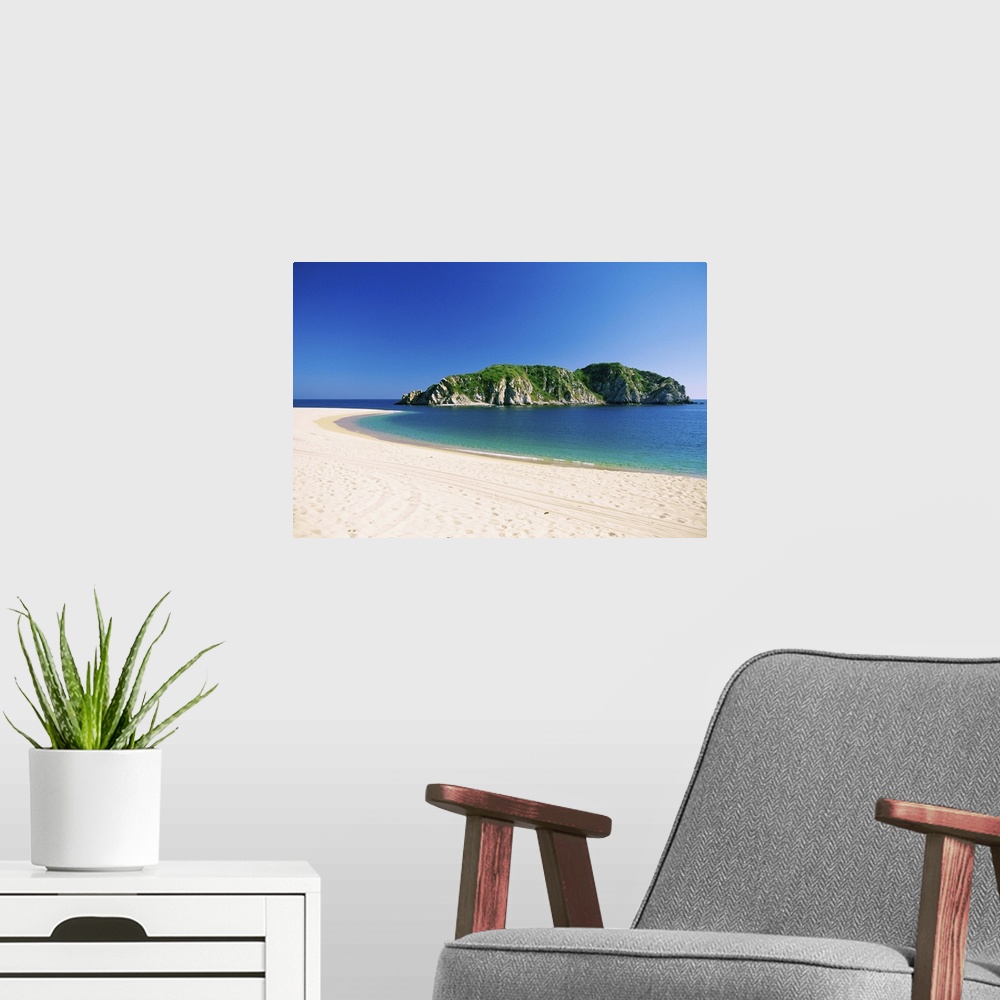 A modern room featuring Mexico, View of a beach