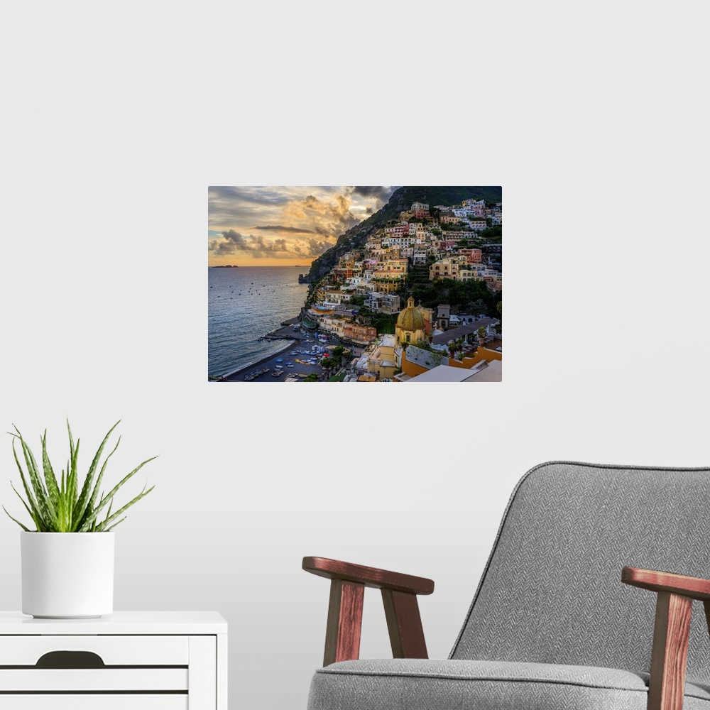 A modern room featuring Positano, Amalfi Coast, Italy