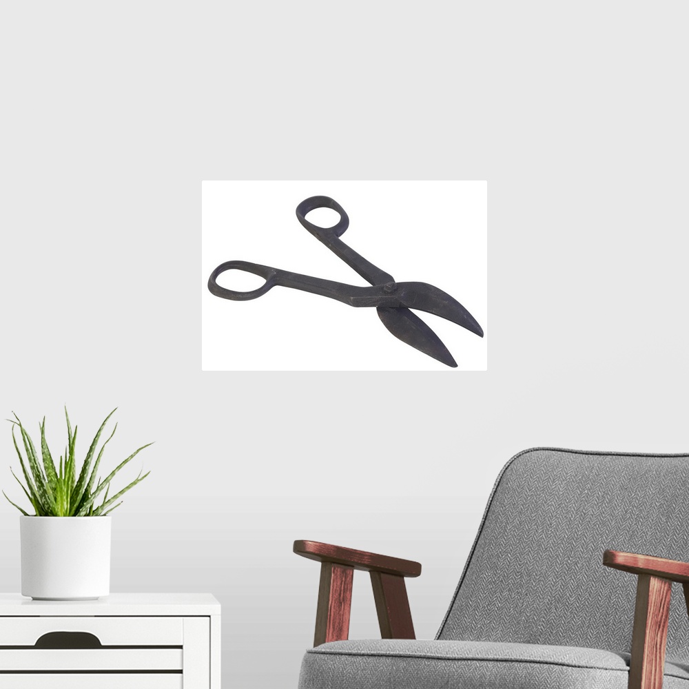 A modern room featuring scissors