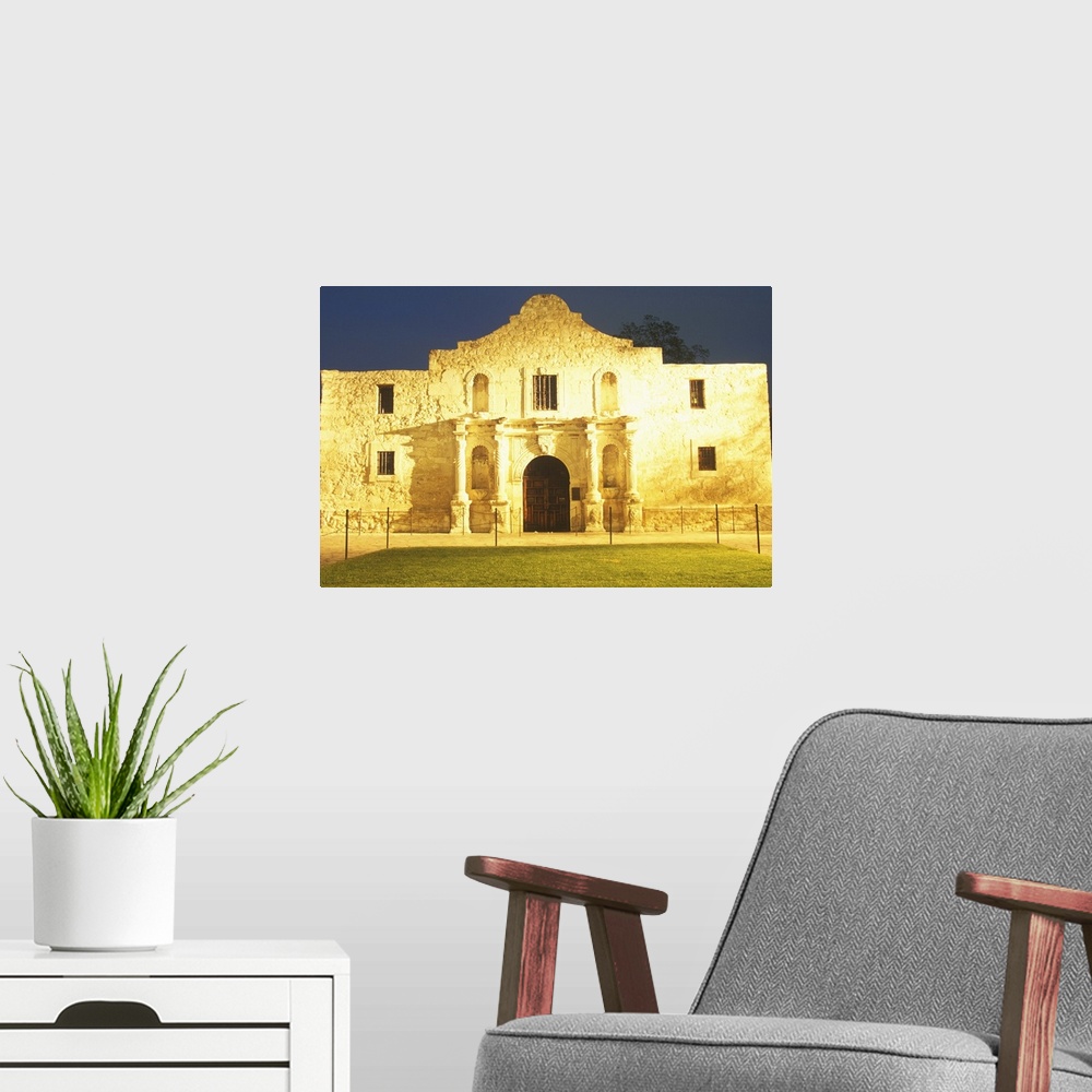 A modern room featuring 'The Alamo Historic Mission, San Antonio, Texas'