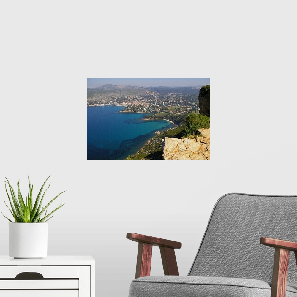 A modern room featuring Top View from bay CassisFrance - French Riviera.
