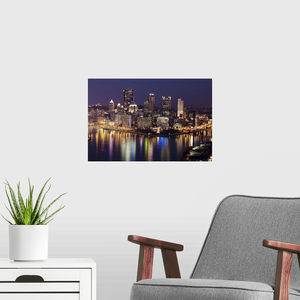 A modern room featuring USA, Pennsylvania, Pittsburgh, Cityscape