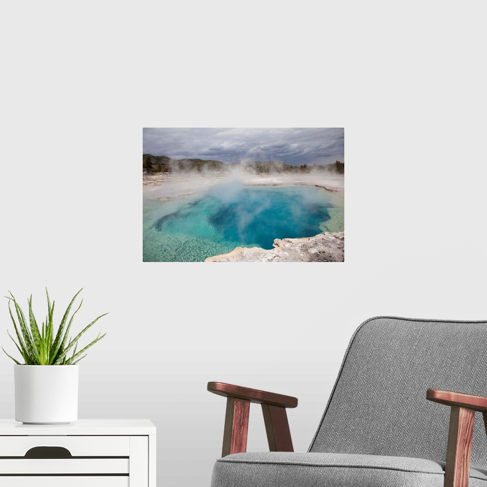 A modern room featuring Yellowstone National Park - Biscuit Basin - Sapphire Pool