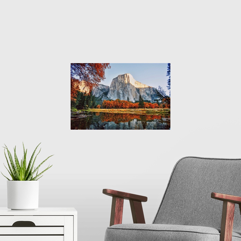 A modern room featuring Yosemite National Park