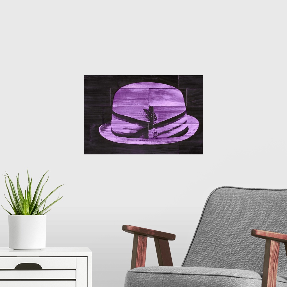 A modern room featuring Pork Pie - Purple