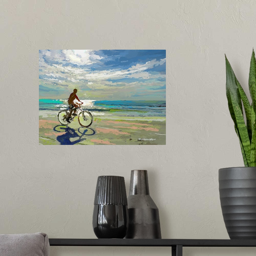 A modern room featuring Beach Biker