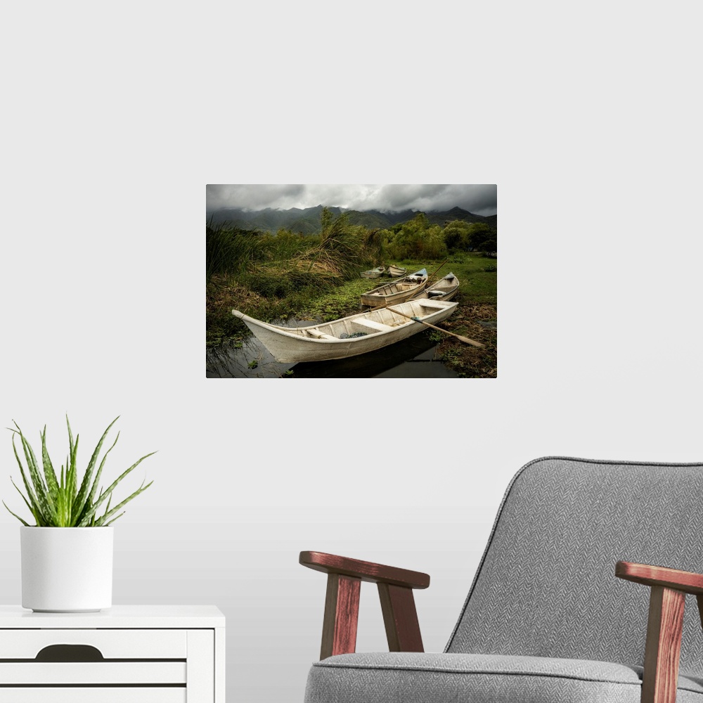 A modern room featuring Fishing Boats