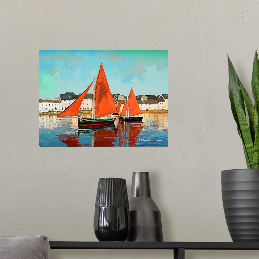 A modern room featuring Galway Sails