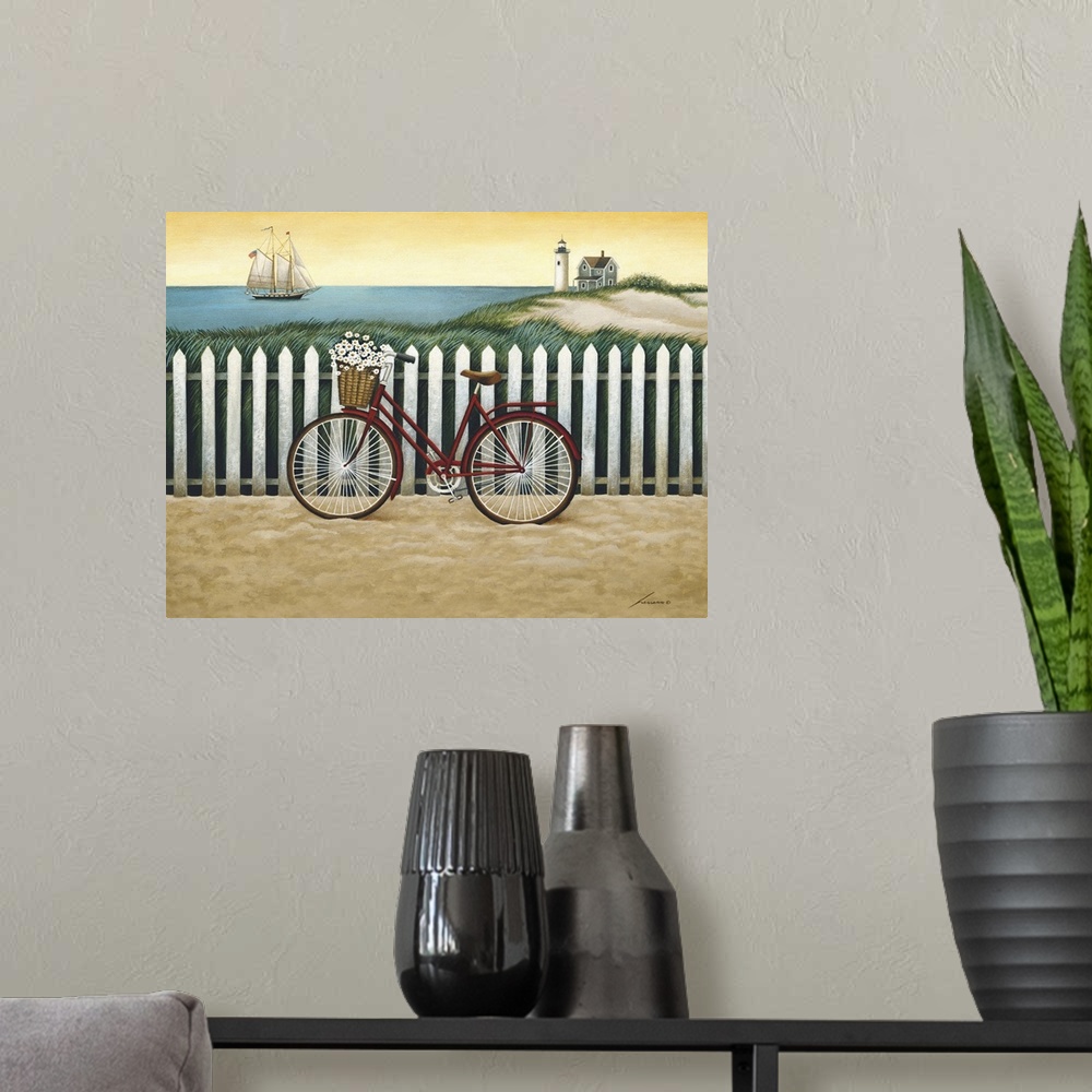 A modern room featuring Cycle to the Beach