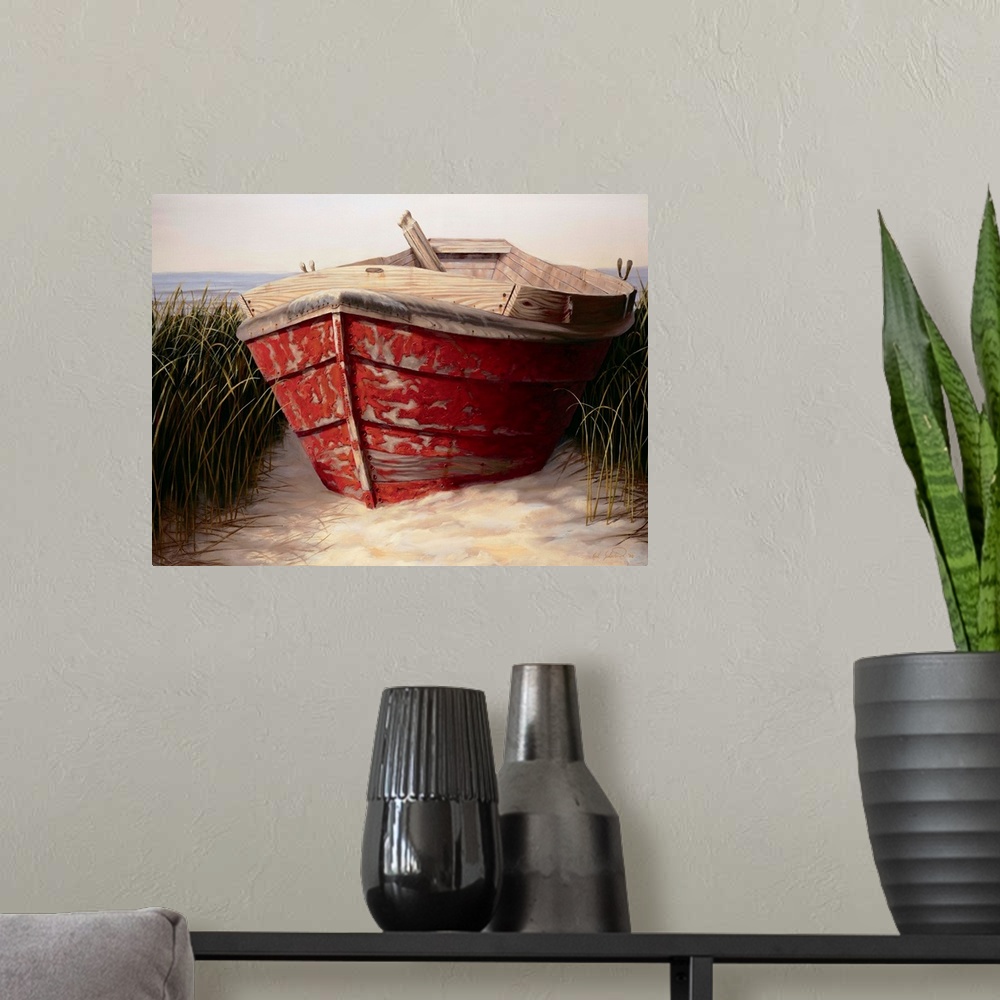 A modern room featuring Red Boat