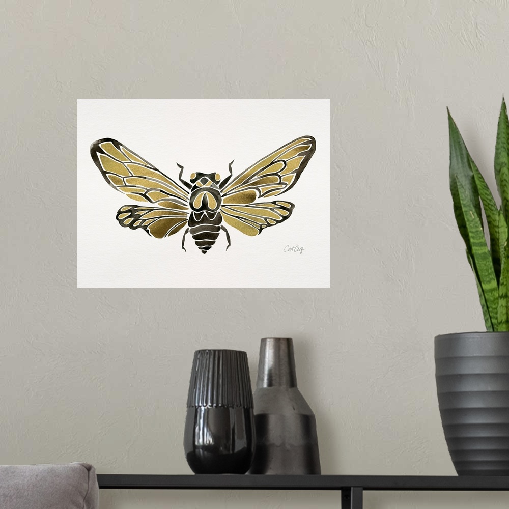 A modern room featuring Summer Cicada
