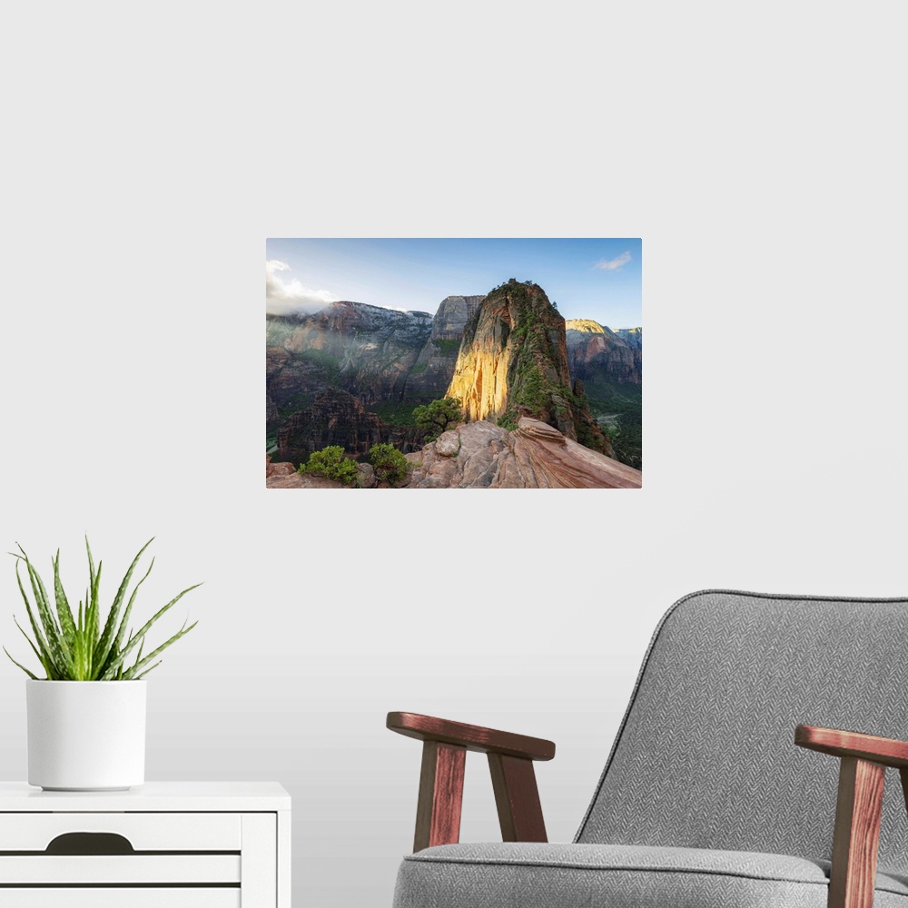 A modern room featuring Angels landing Zion National Park, Utah, USA.