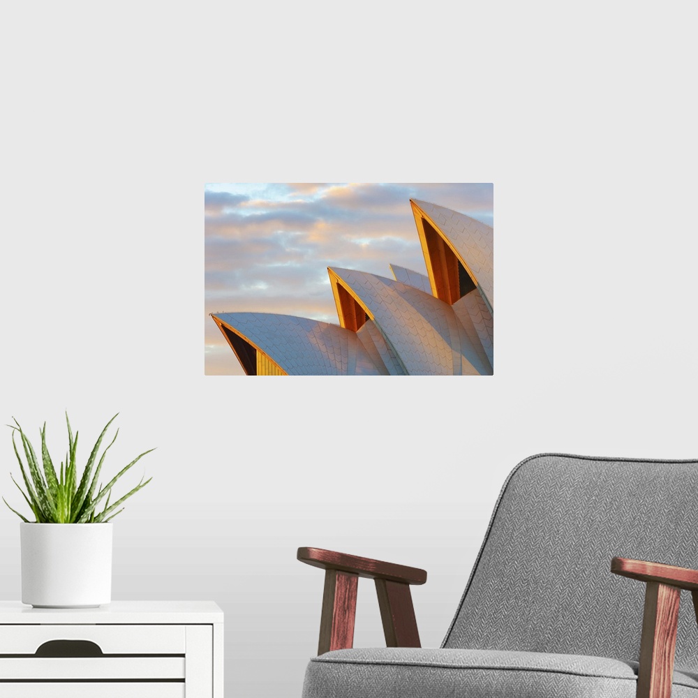 A modern room featuring Australia, New South Wales, Sydney, Sydney Opera House, Close-up at sunrise